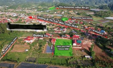 Bán gấp 1000m² đất full thổ cư ngay trung tâm thị trấn Mộc Châu